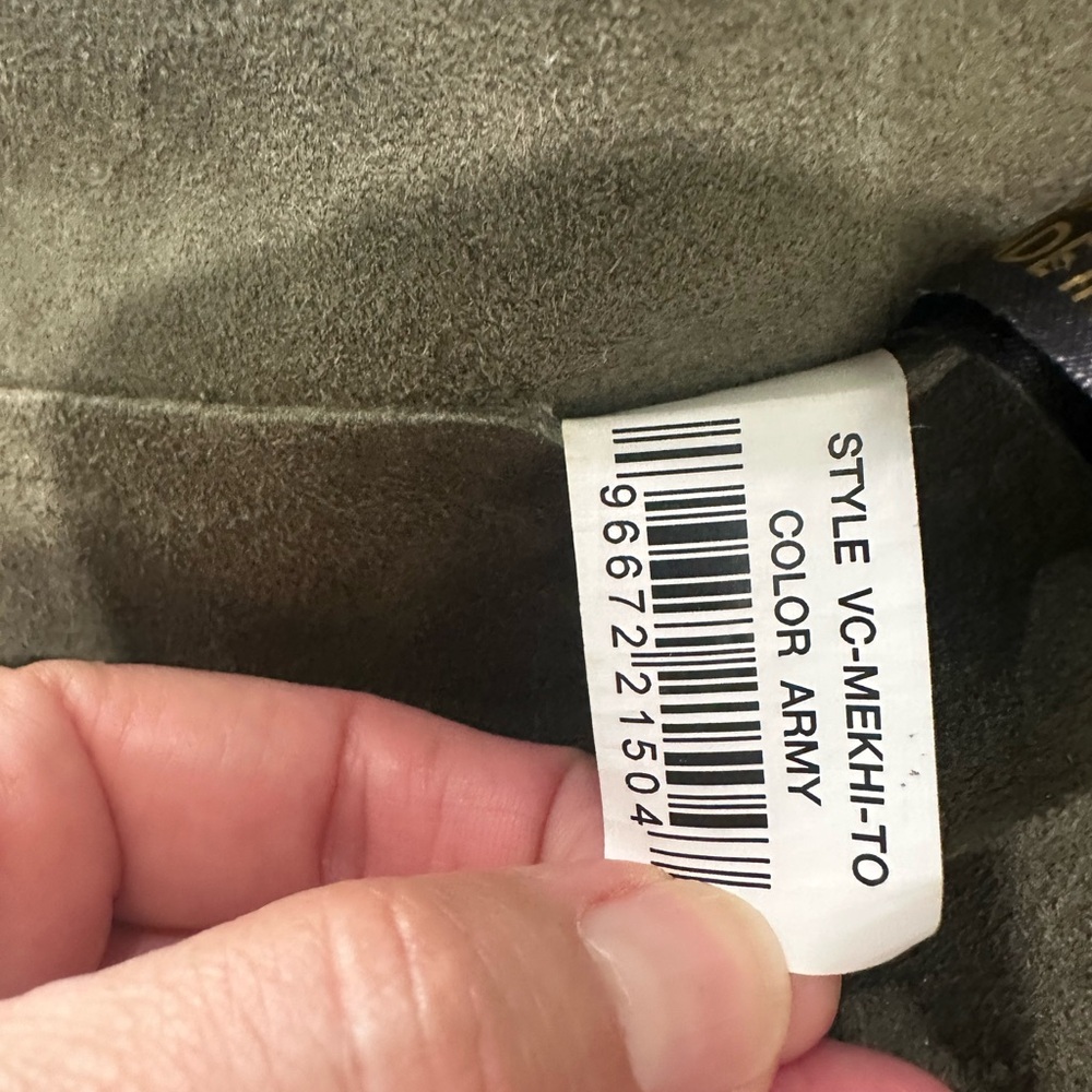 Vince Camaro Leather Mekhi Tote handbag Army Green purse - Picture 11 of 16